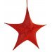 Χριστουγεννιάτικo Υφασμάτινo Αστέρι Οροφής, Κόκκινο (80cm)